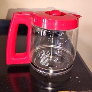 Red and Glass Coffee Carafe Replacement 12 Cup